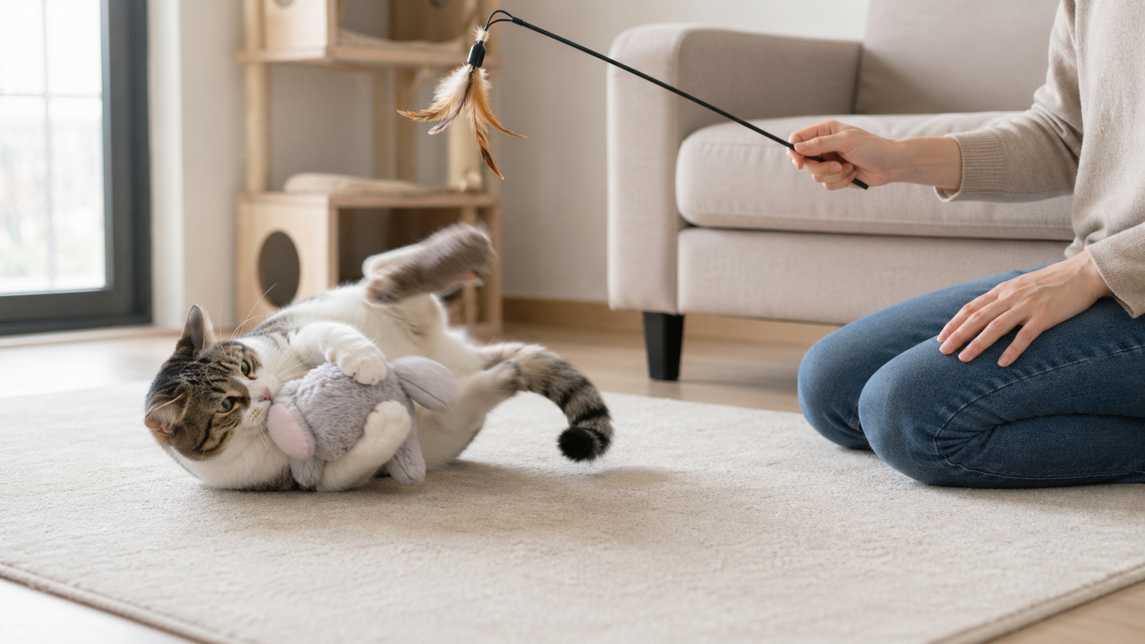 主子突然抱手猛踹？秒懂「貓咪兔子蹬」4大原因與安全互動技巧