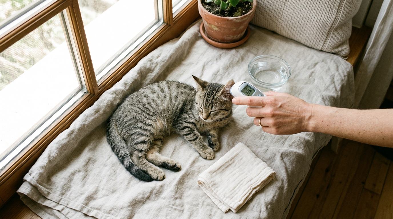What to Do If Your Cat Has a Fever? Normal Temperature, How to Measure It, and Danger Signs All in One Place
