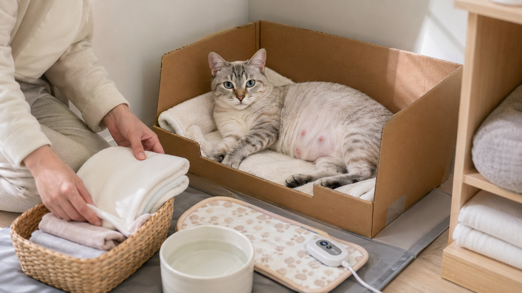 母貓快生了？新手飼主的生產準備指南