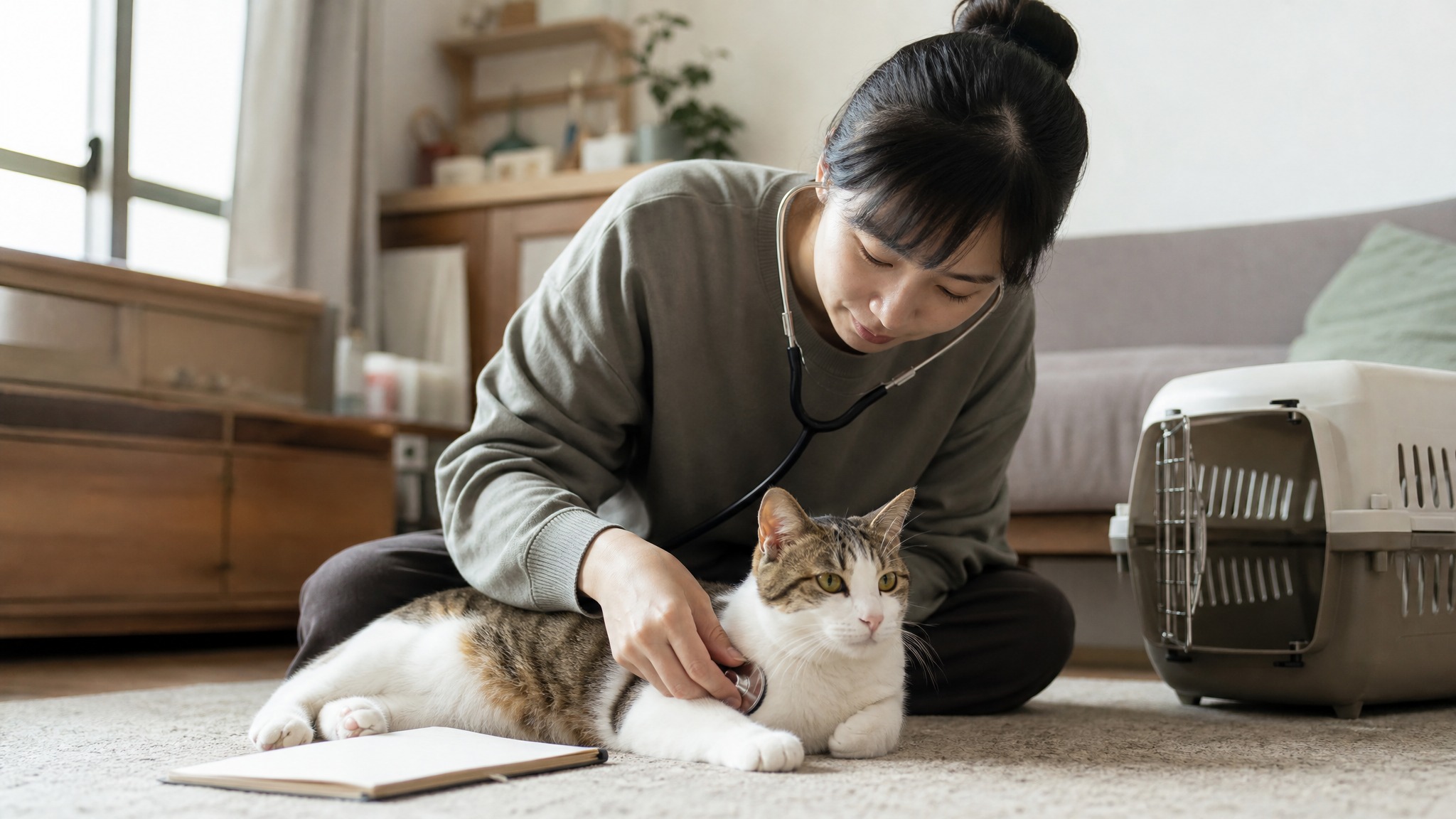 貓咪心跳怎麼量才準？居家監測前先看懂正常範圍、紀錄方式和送醫警訊