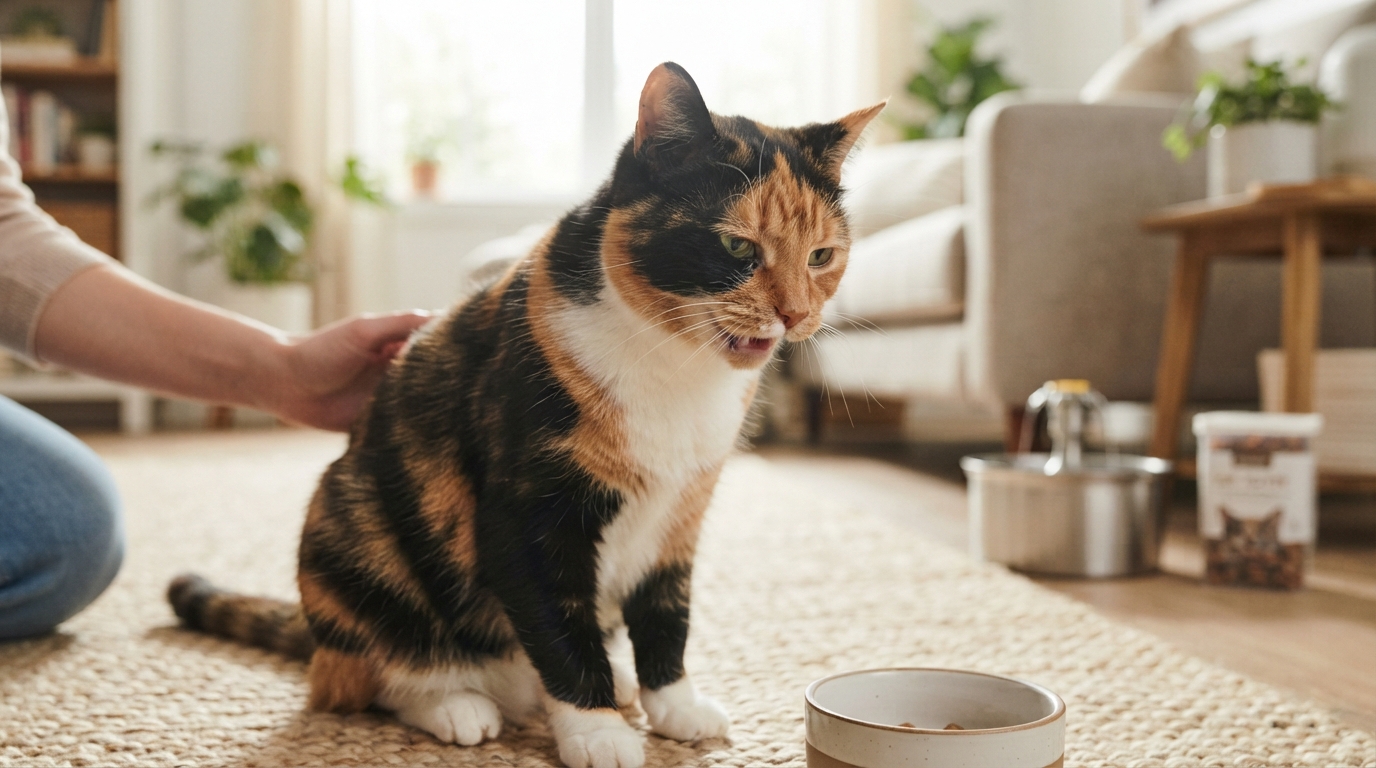 고양이 딸꾹질, 괜찮을까요? 너무 빨리 먹거나 헤어볼 자극, 혹은 호흡기 질환 신호인지 구분하기