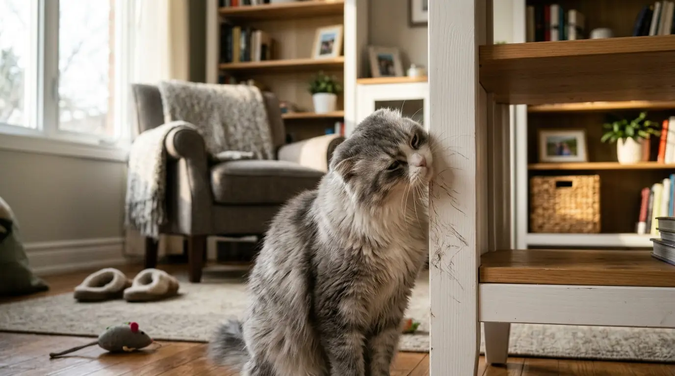 Why Does Your Cat Rub Against Walls and Furniture? Understanding Scent Marking, Security, and Heat Signals