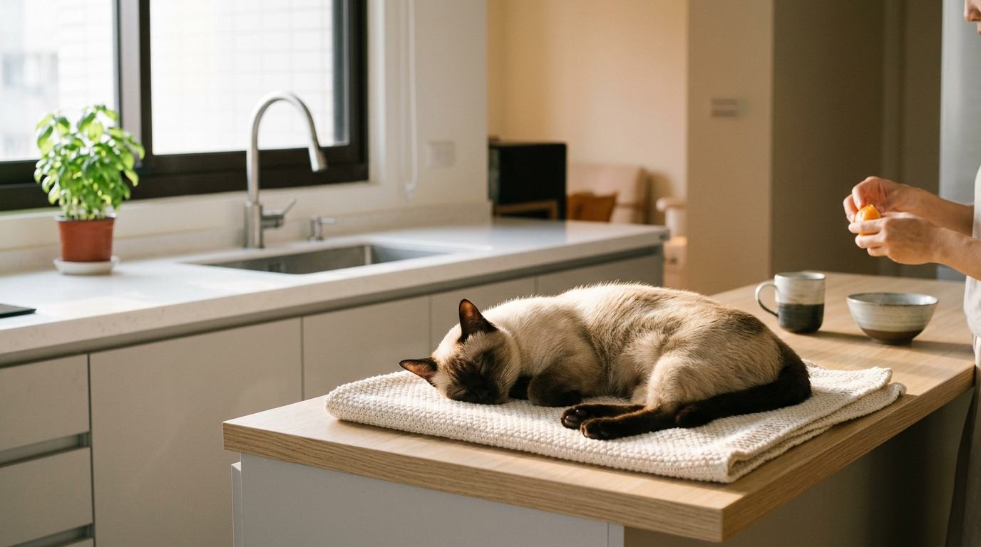 Is Your Cat Sleeping Farther Away From You Because It Dislikes You? Consider Trust, Temperature, and Territory First