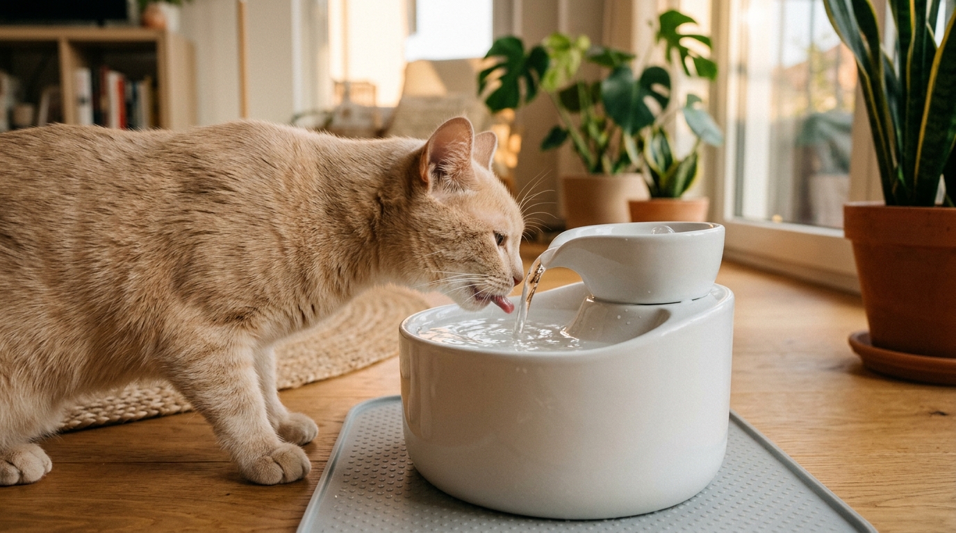 貓咪飲水機推薦怎麼挑？夏天多喝水的款式、材質與清洗重點一次看懂