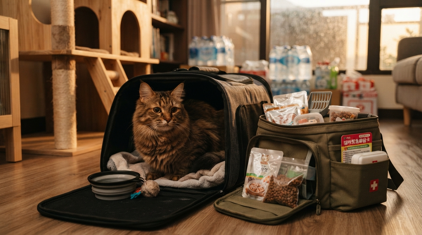 What to Do with Your Cat During a Typhoon: Evacuation, Carriers, and Emergency Kits
