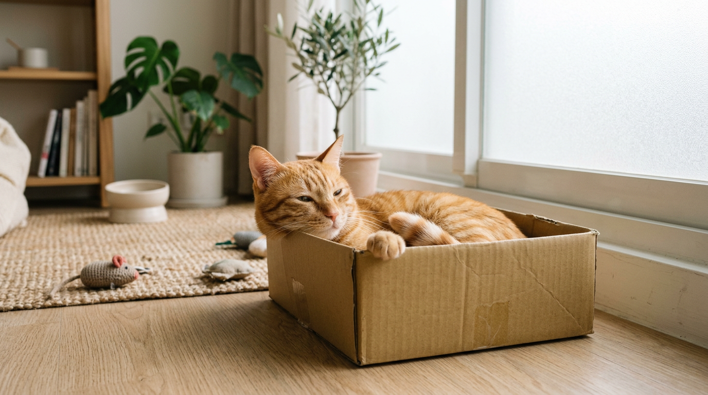Why Do Cats Love Cardboard Boxes and Hiding in Them? Understanding Security, Hunting Instincts, and Cooling Needs